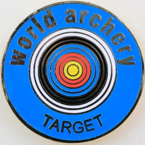 W027 - World Archery Gold Target Award Blue