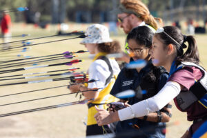 Young archers competing at the Archery Australia National Youth Championships