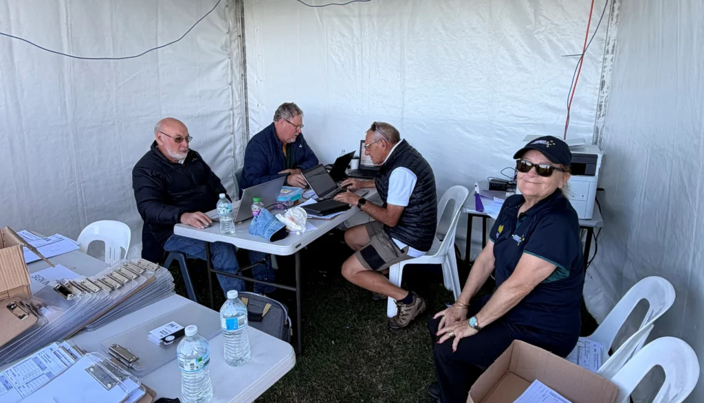 Archery volunteers at work
