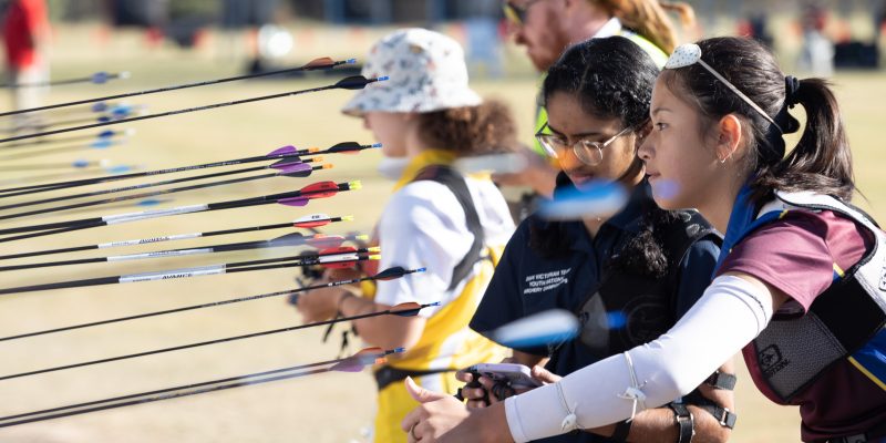Young archers competing at the Archery Australia National Youth Championships